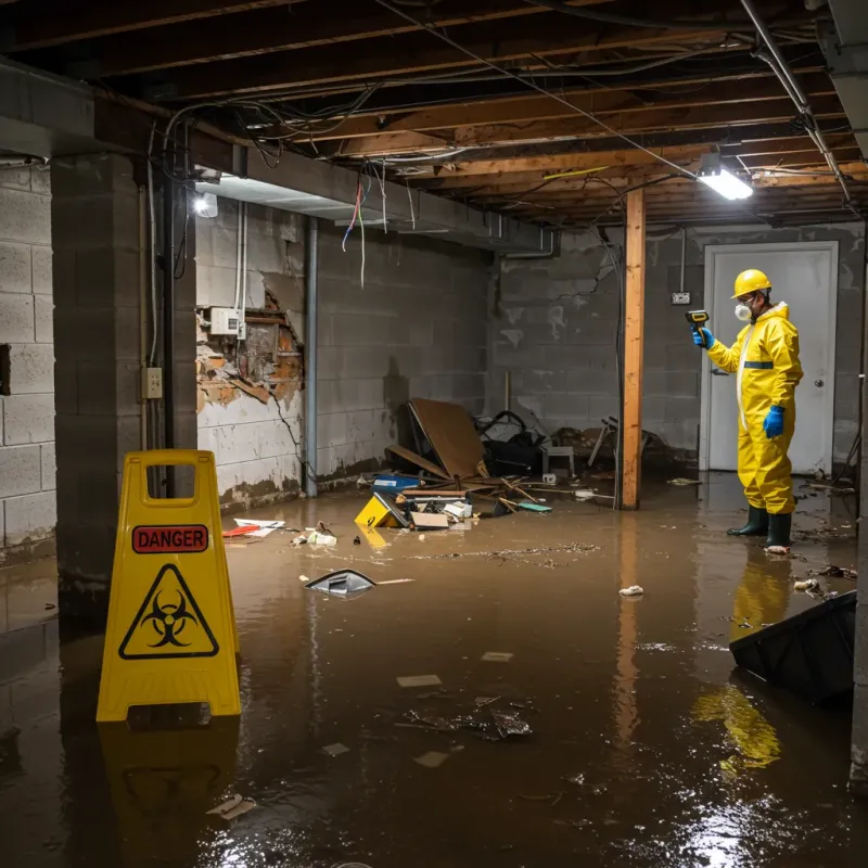 Flooded Basement Electrical Hazard in Hays, KS Property